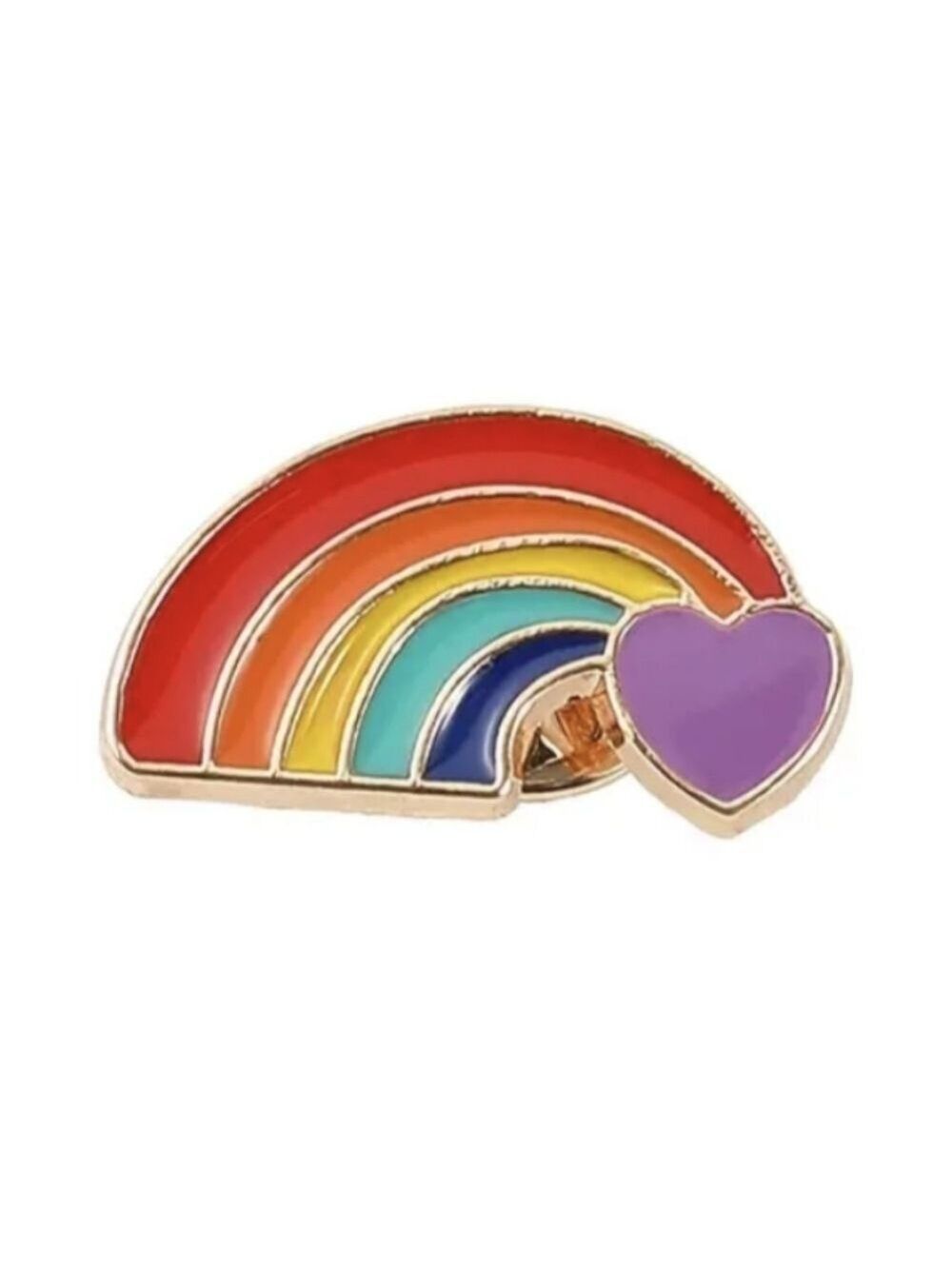 🌈 Pin Rainbow & Lavender Heart ✴️LAST ONE✴️